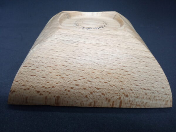 bol carré en hêtre échauffé 15 cm – Image 2