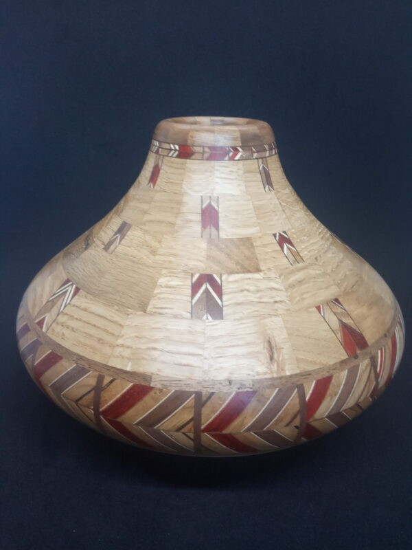 Vase segmenté chevrons 22cm – Image 6