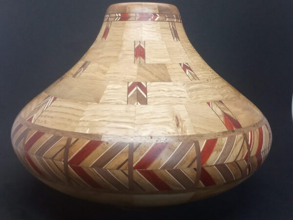 Vase segmenté chevrons 22cm – Image 5
