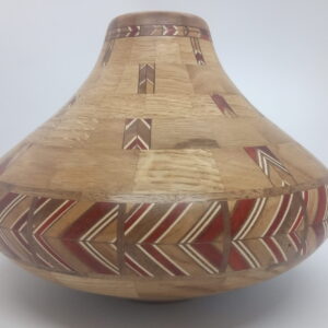 Vase segmenté chevrons 22cm