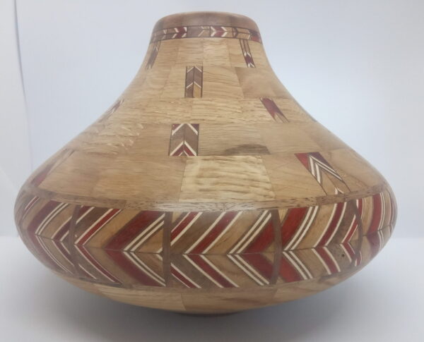 Vase segmenté chevrons 22cm