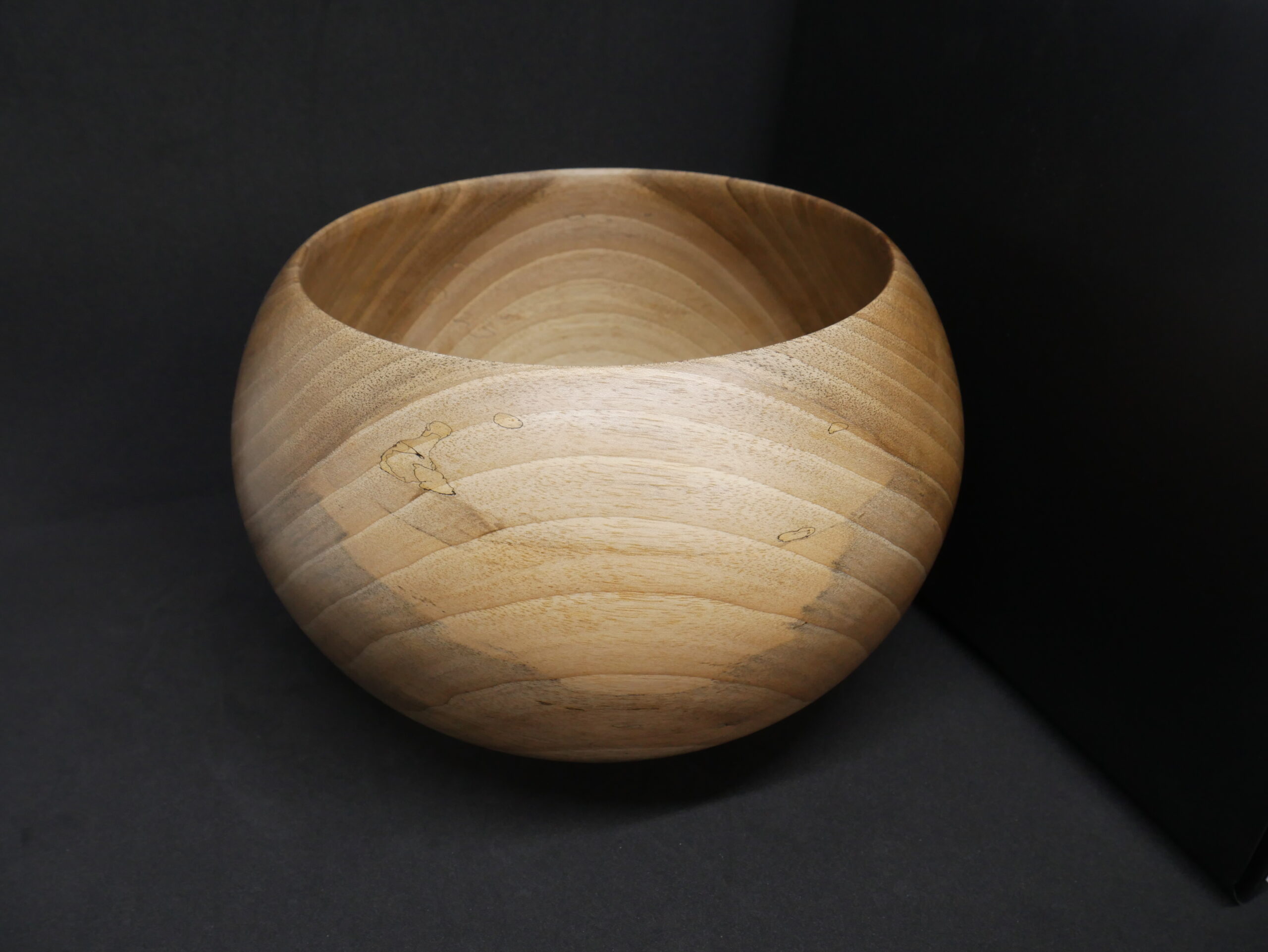 bol en noyer haut et rond - Image 3