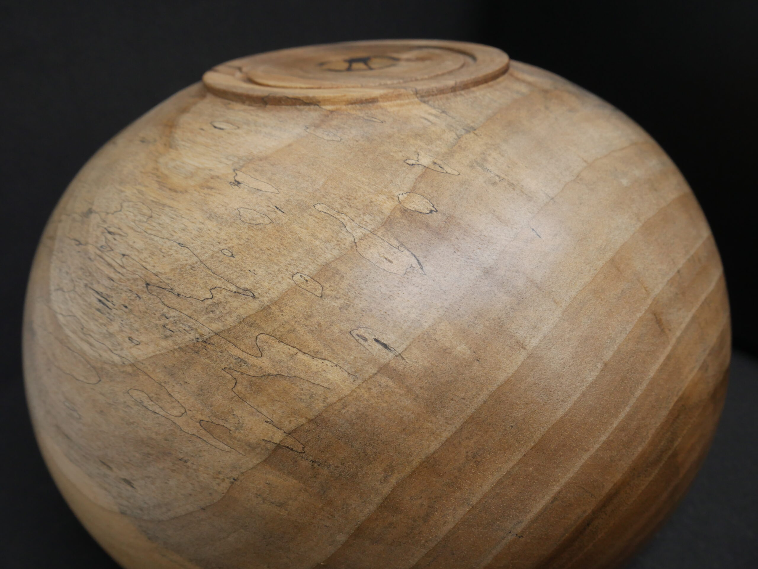 bol en noyer haut et rond - Image 6